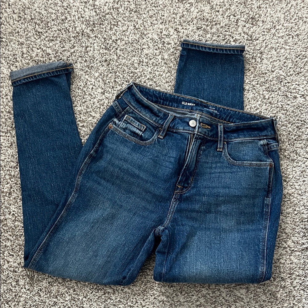 Old Navy Dark Blue Skinny Jeans. High Rise Curvy Vintage Slim. NWOT